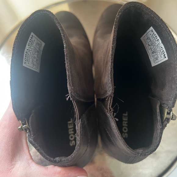SOREL Jones of Arctic wedge bootie blackened brown size 9 - Picture 6 of 8